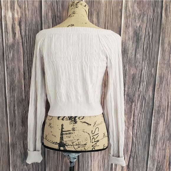 Free People Button Up Cropped Sweater W Size L - Picture 6 of 13